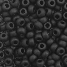 Miyuki rocailles Perlen 6/0 - Matte black 6-401f